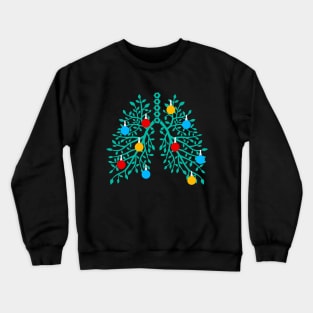 Lungs With Christmas Lights Respiratory Therapist Xmas Gift Crewneck Sweatshirt